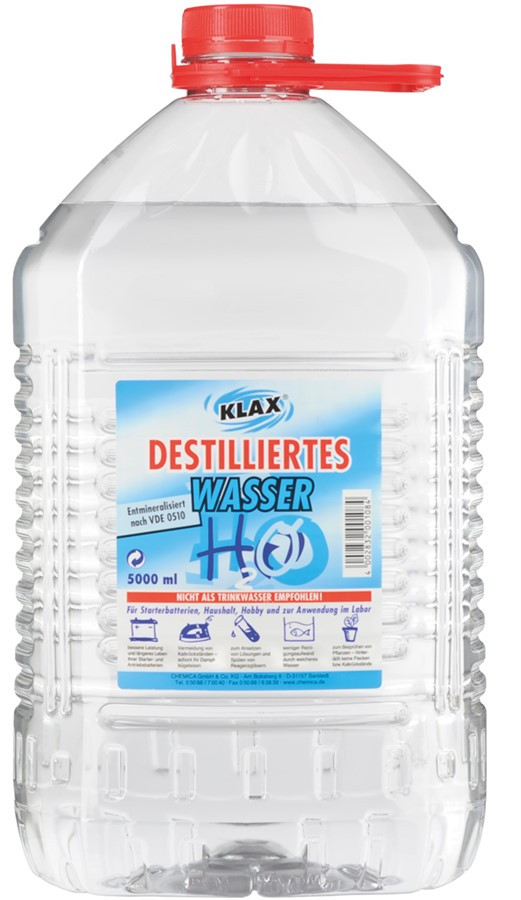 Destilliertes Wasser, Inhalt 20 l, Kanister
